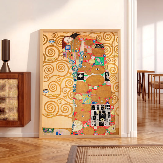 Gustav Klimt Fulfillment Art Print – Art Nouveau Golden Wall Poster — artwork preview 5