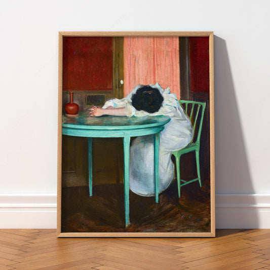 Ramon Casas, Tired Art Print – Moody Vintage Portrait Wall Decor — artwork preview 2