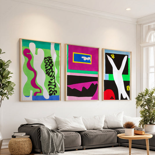 Henri Matisse Gallery Wall Set of 3 – Modern Cut-Out Art Prints — artwork preview 1
