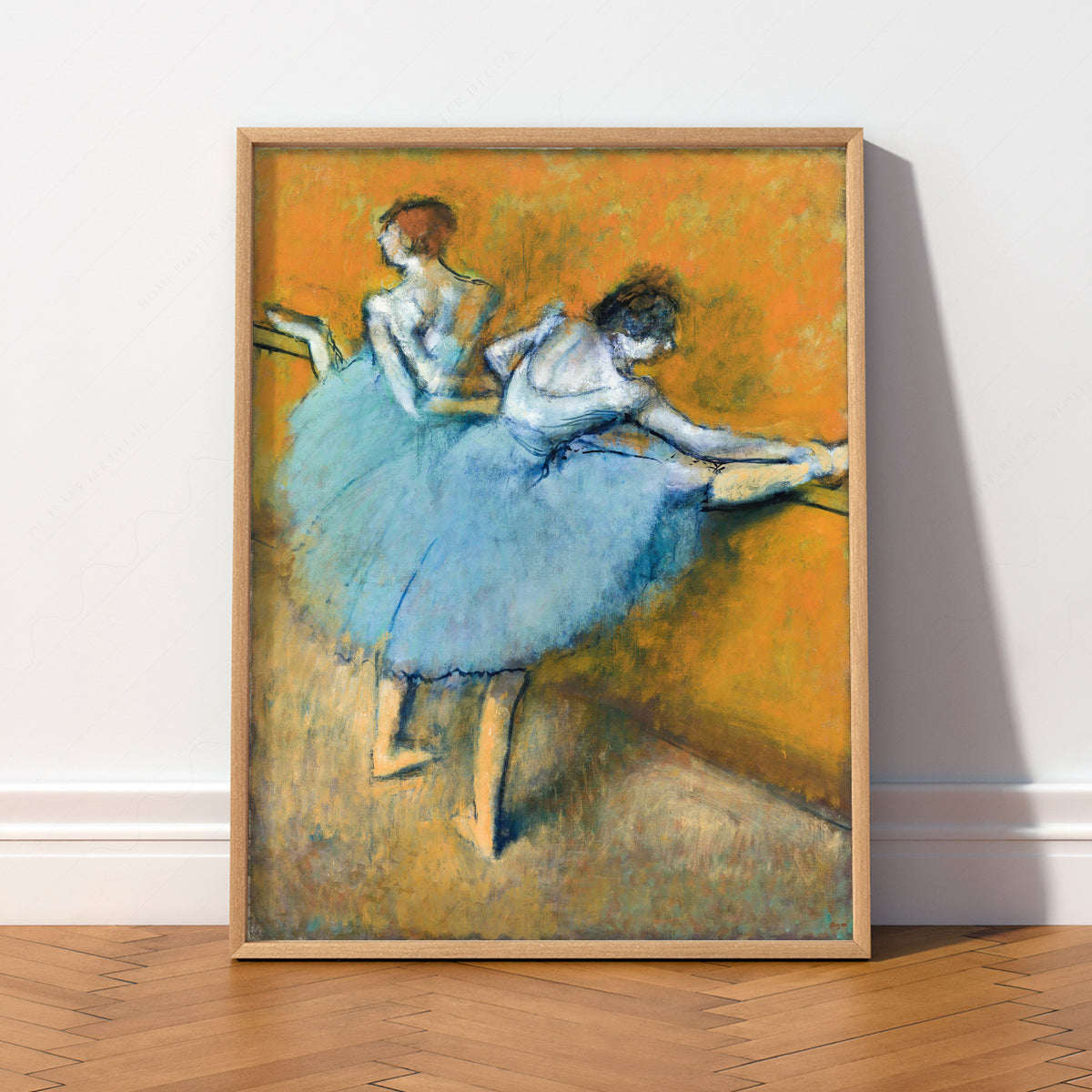 Edgar Degas Blue Ballet Dancers Art Print — artwork preview 2