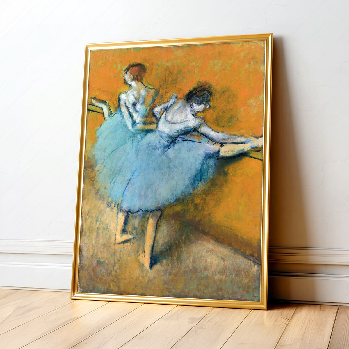 Edgar Degas Blue Ballet Dancers Art Print — artwork preview 1