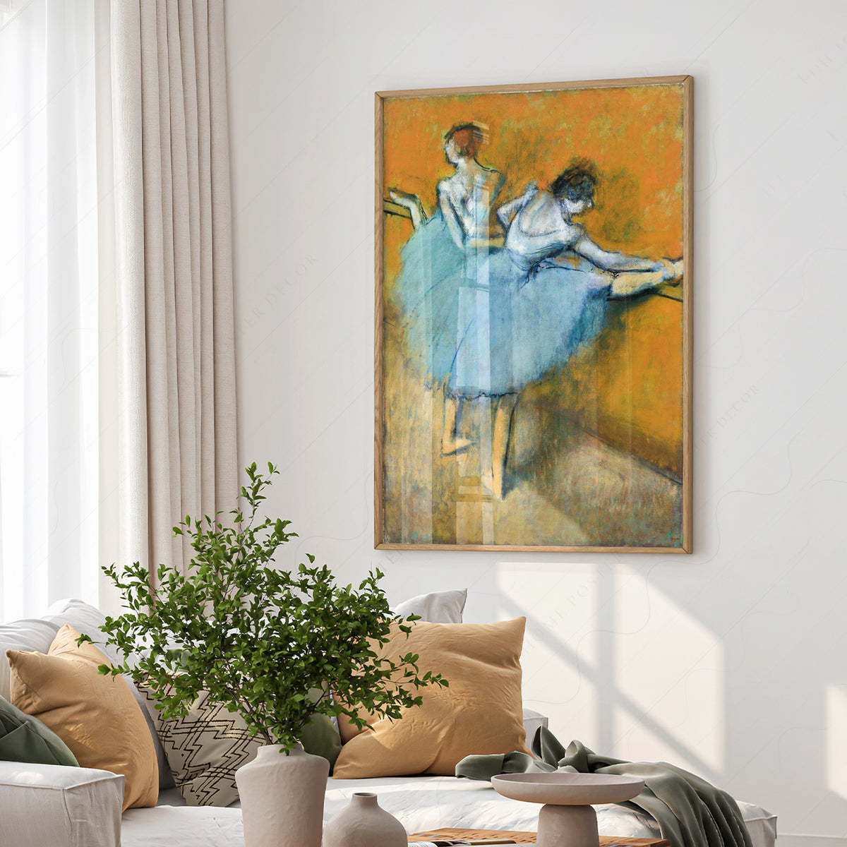 Edgar Degas Blue Ballet Dancers Art Print — artwork preview 6