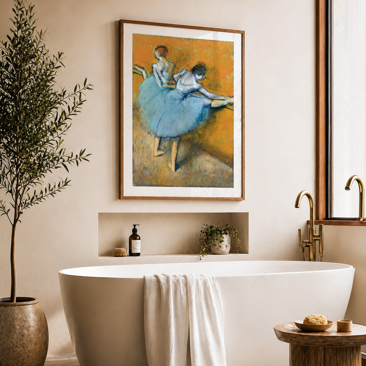 Edgar Degas Blue Ballet Dancers Art Print — artwork preview 22