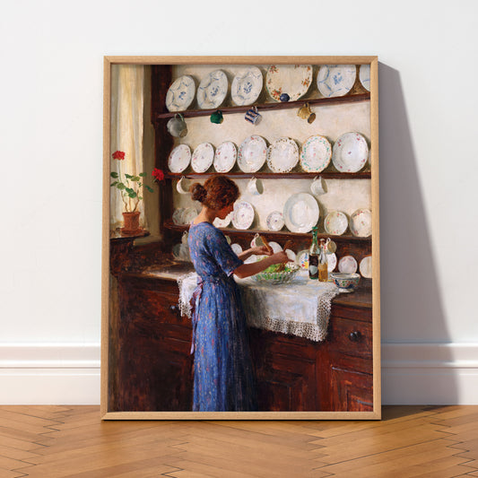 William Kay Blacklock Kitchen Scene Art Print – Victorian Wall Decor Poster — artwork preview 2
