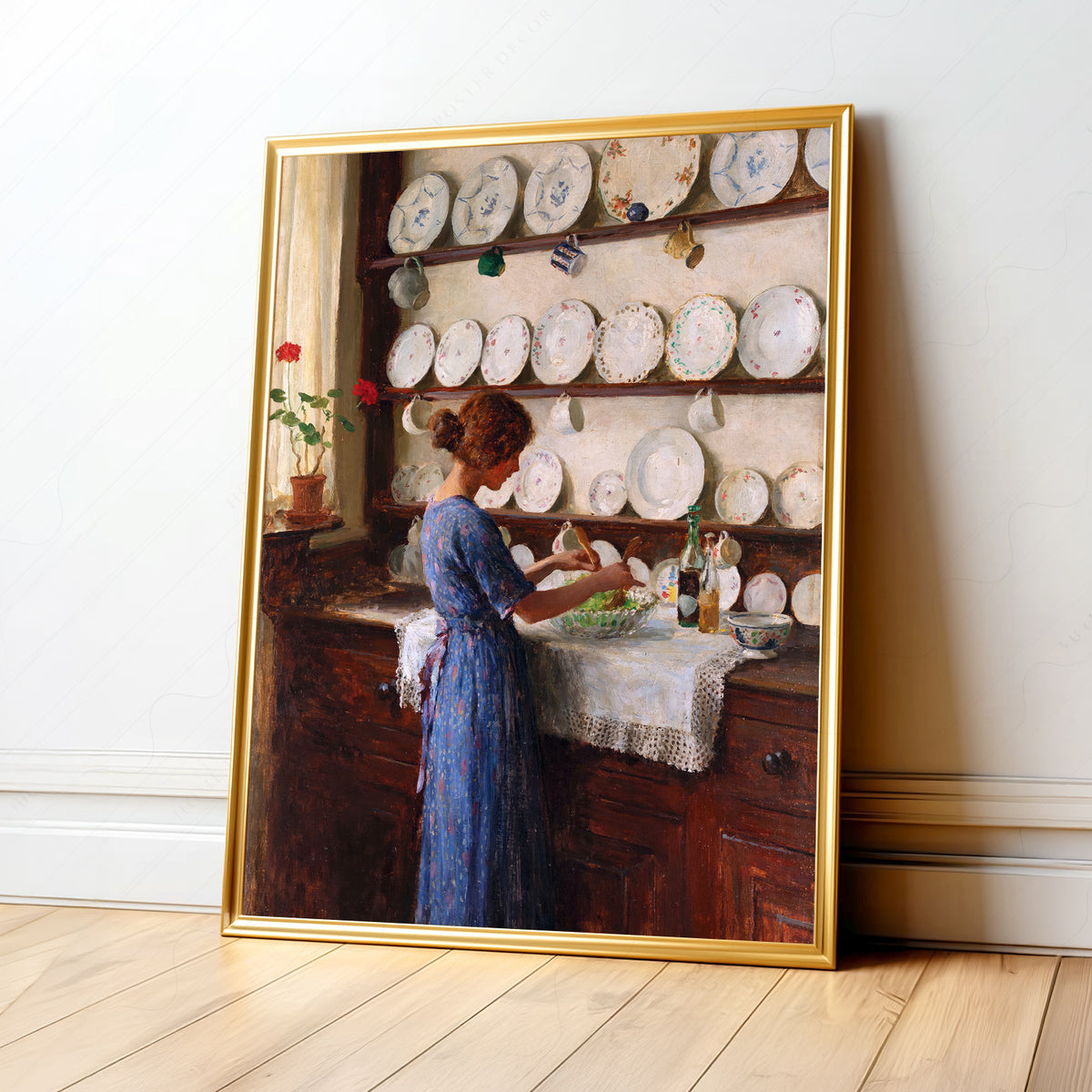 William Kay Blacklock Kitchen Scene Art Print – Victorian Wall Decor Poster — artwork preview 1