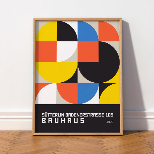 Bauhaus 1923 Exhibition Poster – Geometric Art Print Mid-Century Wall Decor — artwork preview 2