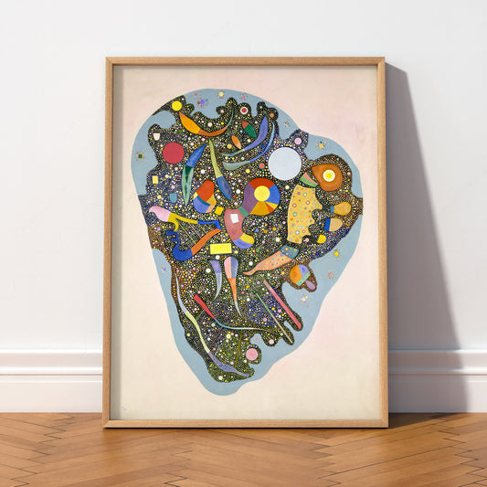 Wassily Kandinsky Colourful Abstract Dotted Forms Art Print — artwork preview 2