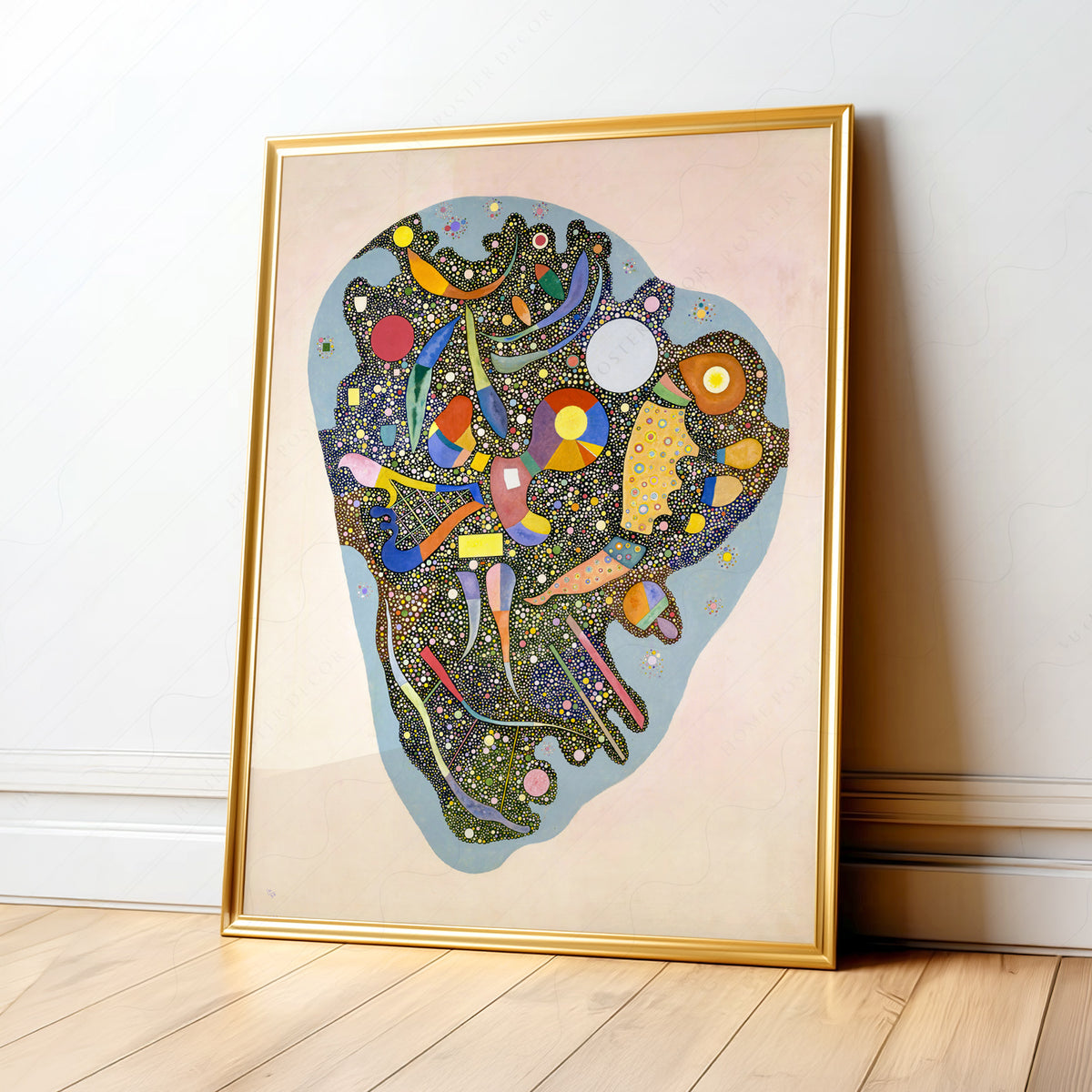Wassily Kandinsky Colourful Abstract Dotted Forms Art Print — artwork preview 1