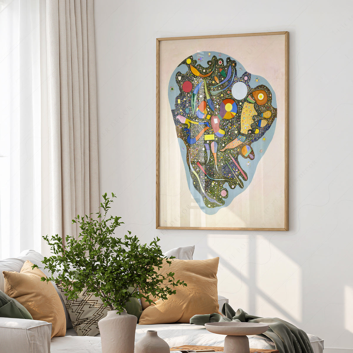 Wassily Kandinsky Colourful Abstract Dotted Forms Art Print — artwork preview 6