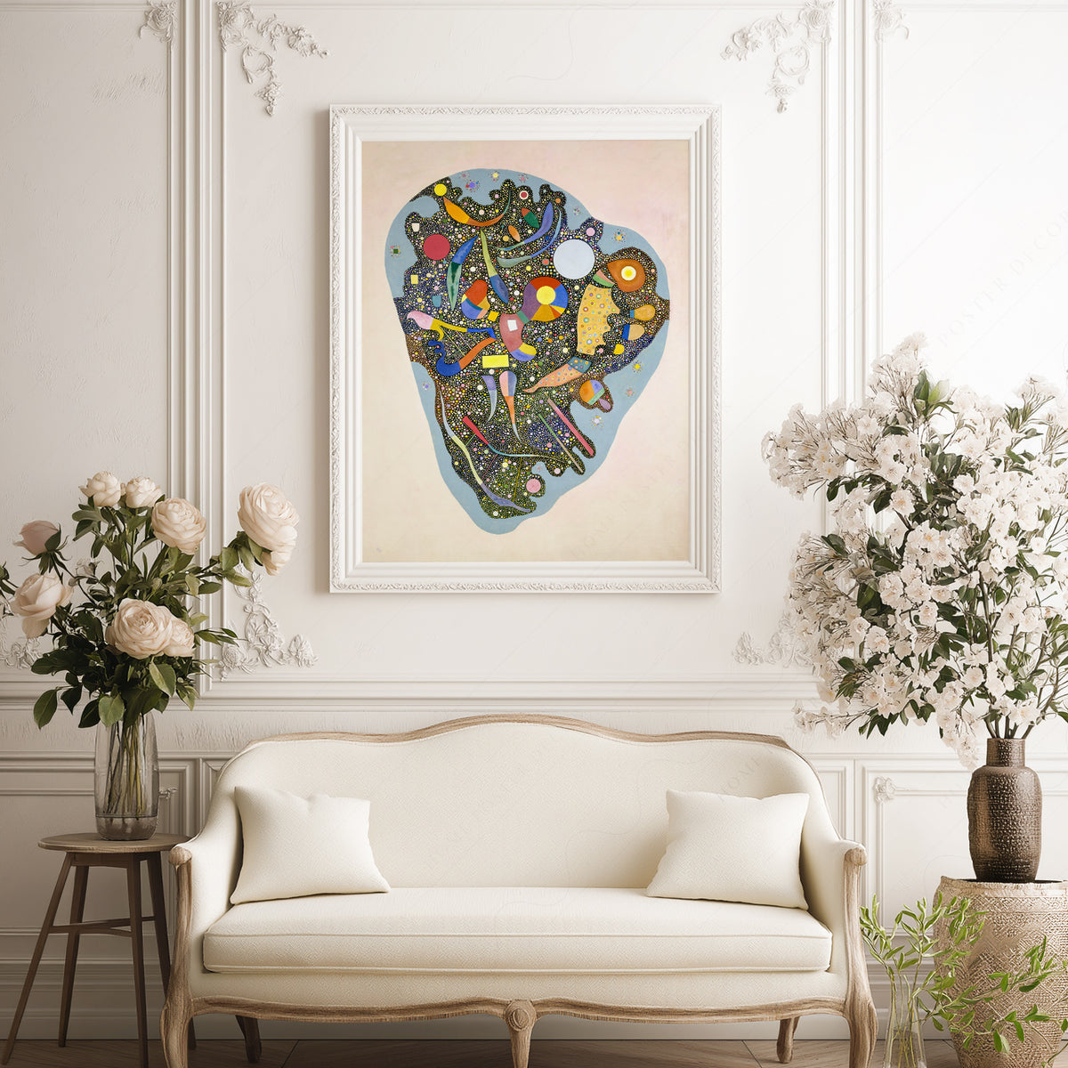 Wassily Kandinsky Colourful Abstract Dotted Forms Art Print — artwork preview 17
