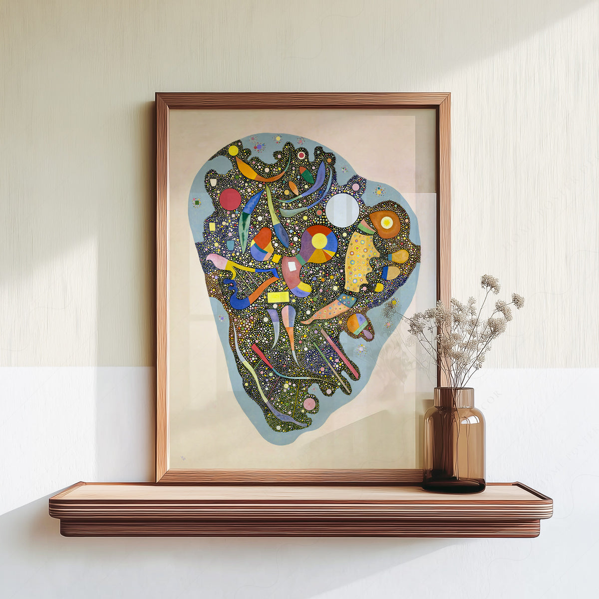 Wassily Kandinsky Colourful Abstract Dotted Forms Art Print — artwork preview 18