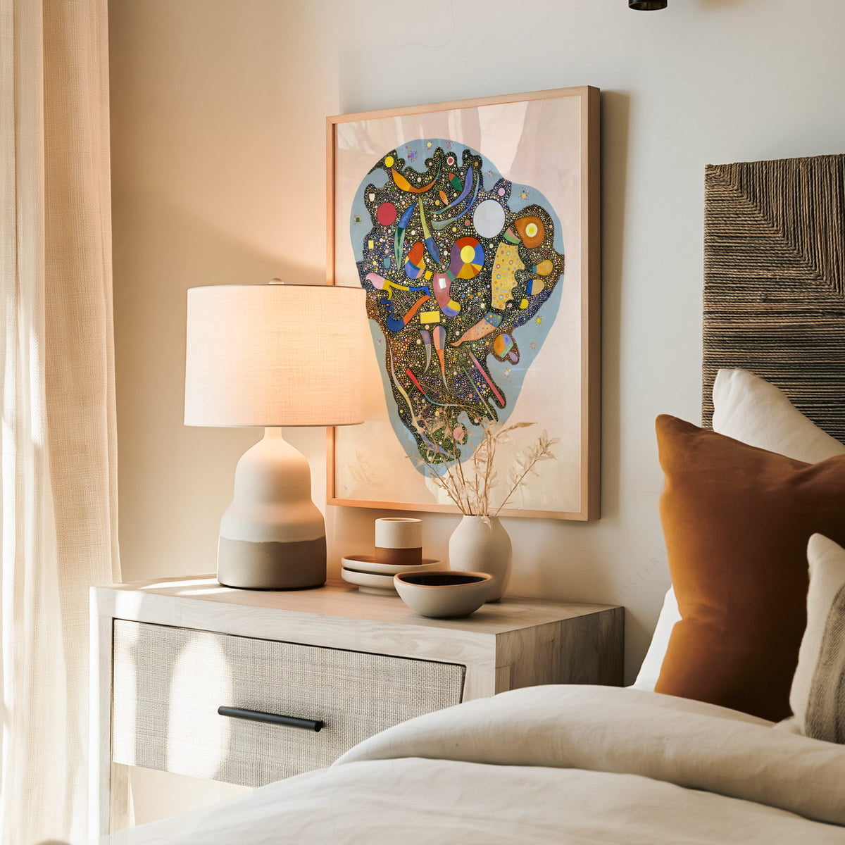 Wassily Kandinsky Colourful Abstract Dotted Forms Art Print — artwork preview 19