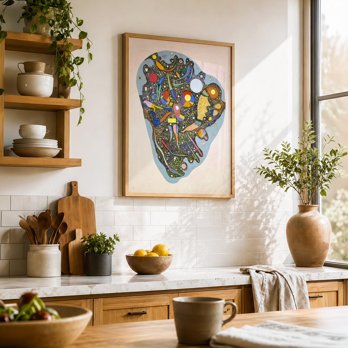 Wassily Kandinsky Colourful Abstract Dotted Forms Art Print — artwork preview 23