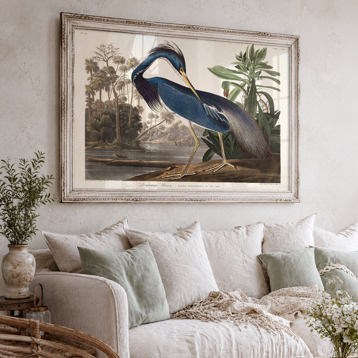 John James Audubon Louisiana Heron Print – Vintage Bird Wall Art – 02-01 — artwork preview 3