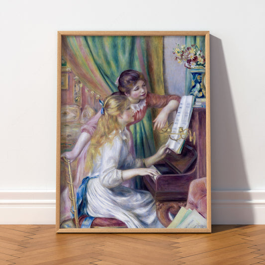Pierre-Auguste Renoir Young Girls at the Piano Art Print — artwork preview 2
