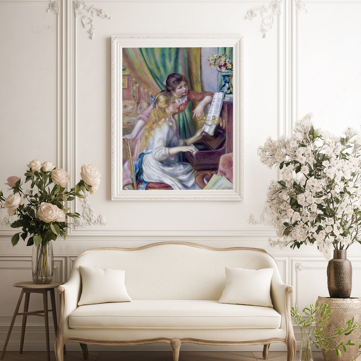 Pierre-Auguste Renoir Young Girls at the Piano Art Print — artwork preview 17