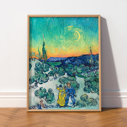 Van Gogh A Walk at Twilight Art Print – Famous Painting Wall Decor — artwork preview 2