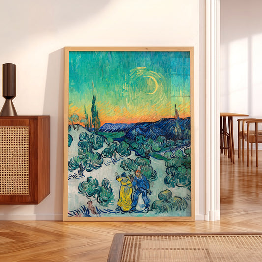 Van Gogh A Walk at Twilight Art Print – Famous Painting Wall Decor — artwork preview 5