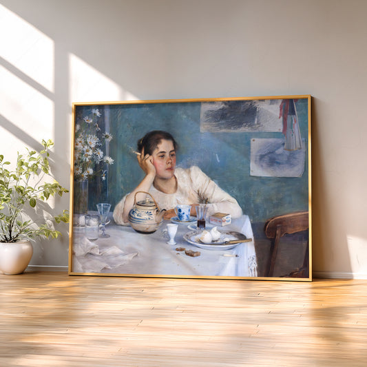 After Breakfast Art Print, Elin Danielson-Gambogi – Vintage Portrait — artwork preview 2