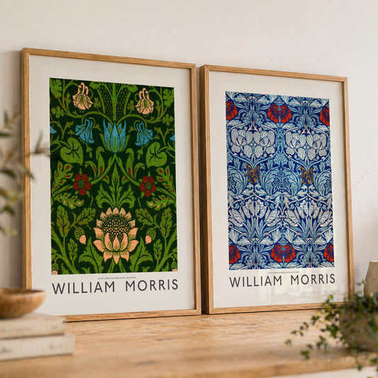 William Morris Set of 2 Prints – Arts & Crafts Floral Wall Art Posters — artwork preview 8