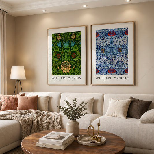 William Morris Set of 2 Prints – Arts & Crafts Floral Wall Art Posters — artwork preview 12