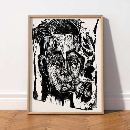 Ernst Ludwig Kirchner Head of Dr Robert Art Print — artwork preview 2