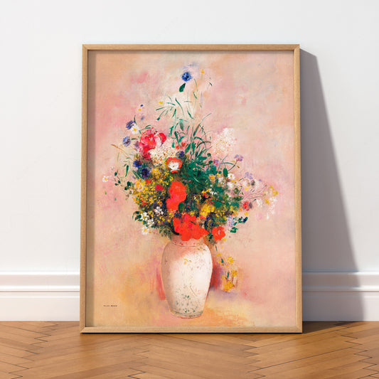 Odilon Redon Flowers in Vase Art Print – Vintage Botanical Wall Art — artwork preview 2