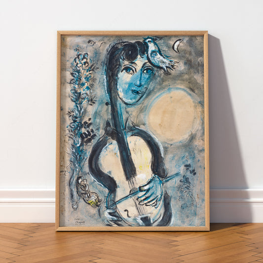 Marc Chagall The Cellist Art Print — artwork preview 2