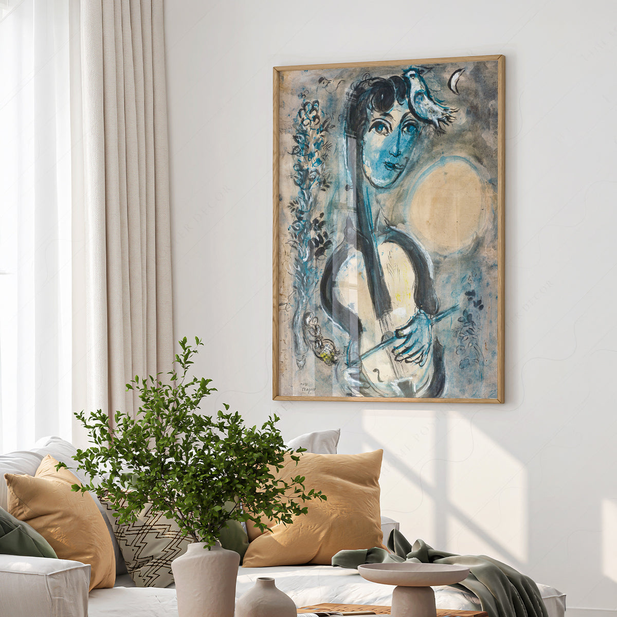 Marc Chagall The Cellist Art Print — artwork preview 6