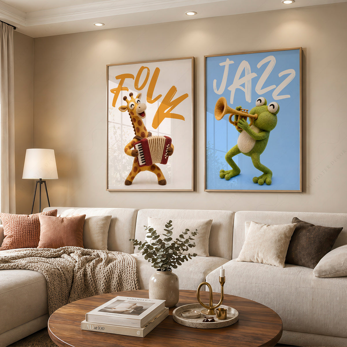Folk and Jazz Musical Animal Print Set of 2 – 71-04 — artwork preview 12
