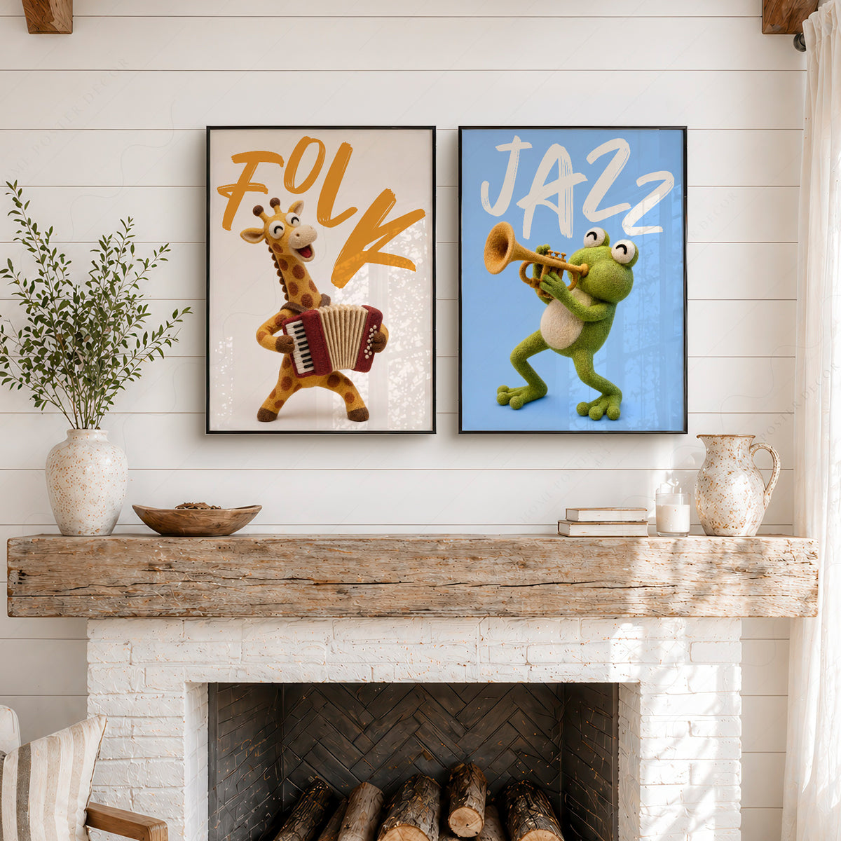 Folk and Jazz Musical Animal Print Set of 2 – 71-04 — artwork preview 6