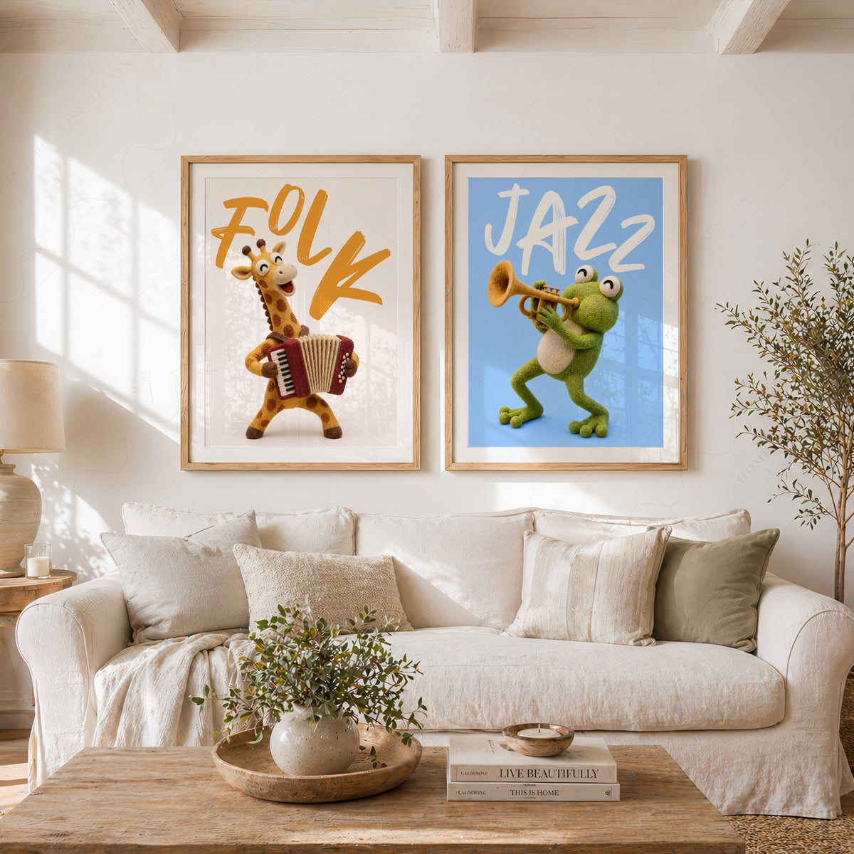 Folk and Jazz Musical Animal Print Set of 2 – 71-04 — artwork preview 11