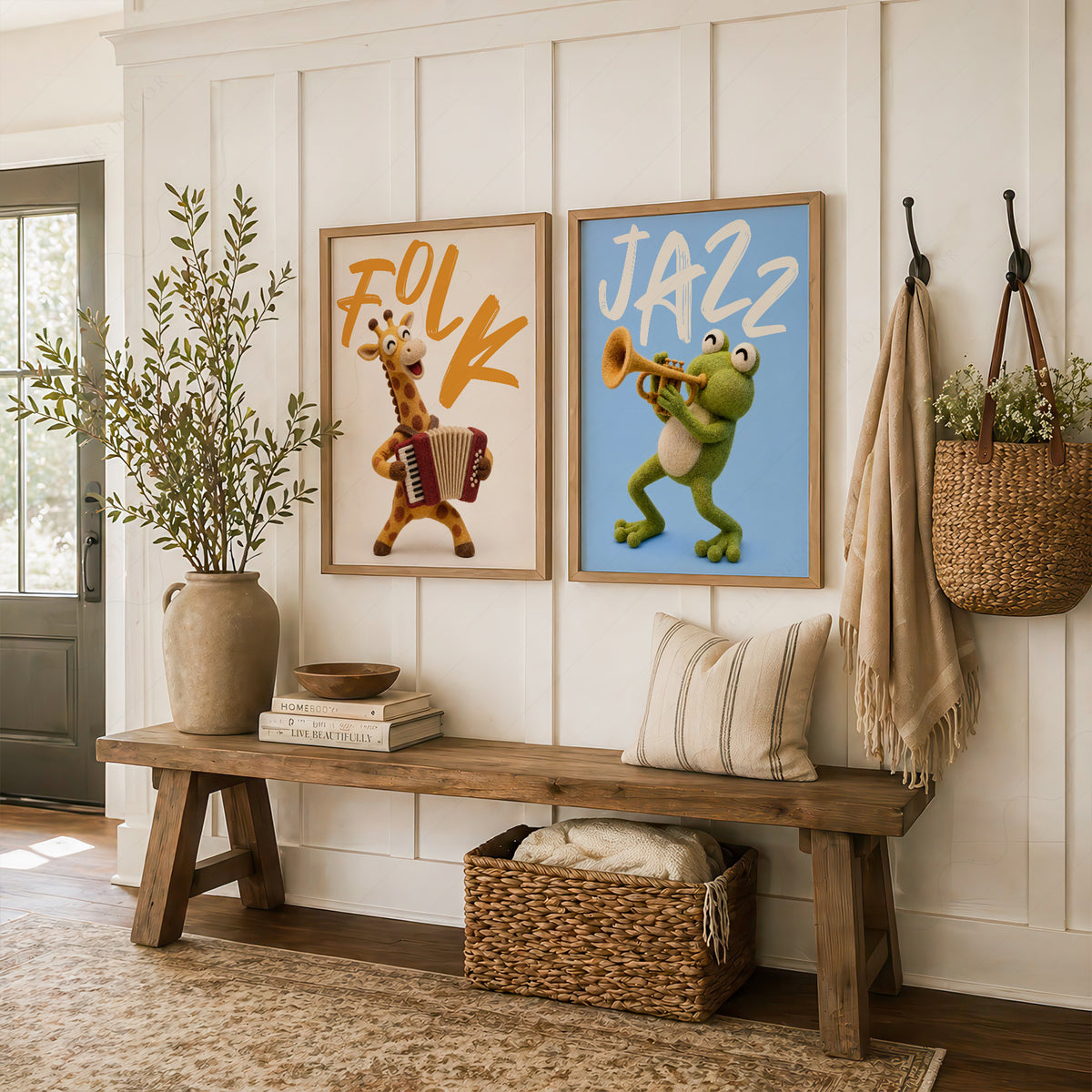 Folk and Jazz Musical Animal Print Set of 2 – 71-04 — artwork preview 16
