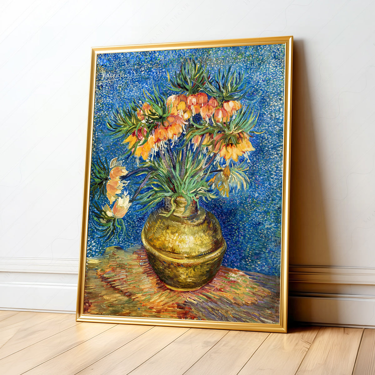 Vincent van Gogh Flowers in a Copper Vase Art Print — artwork preview 1