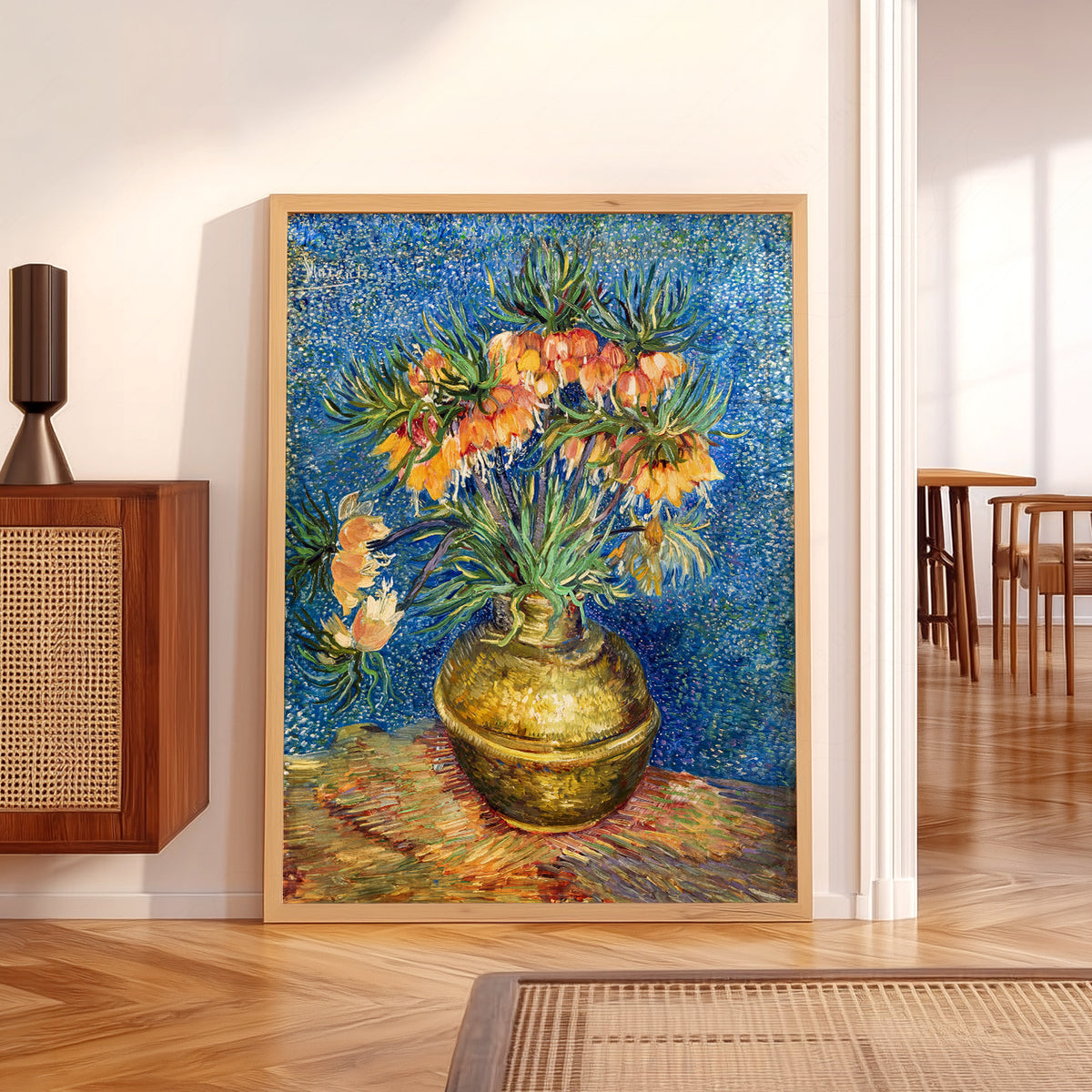 Vincent van Gogh Flowers in a Copper Vase Art Print — artwork preview 5