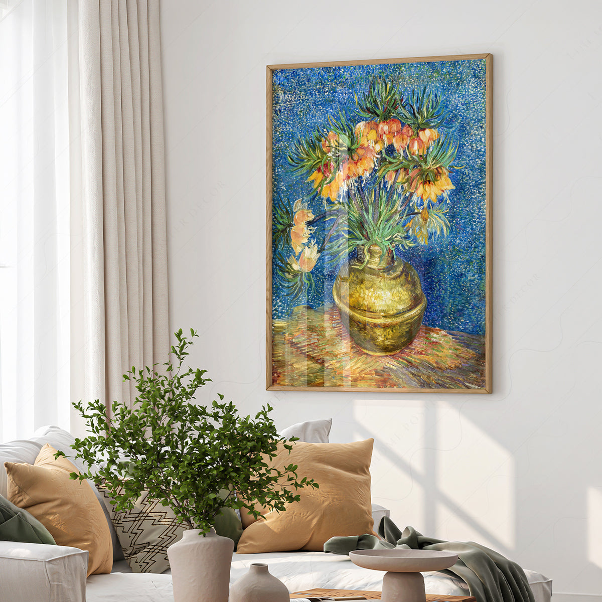 Vincent van Gogh Flowers in a Copper Vase Art Print — artwork preview 6