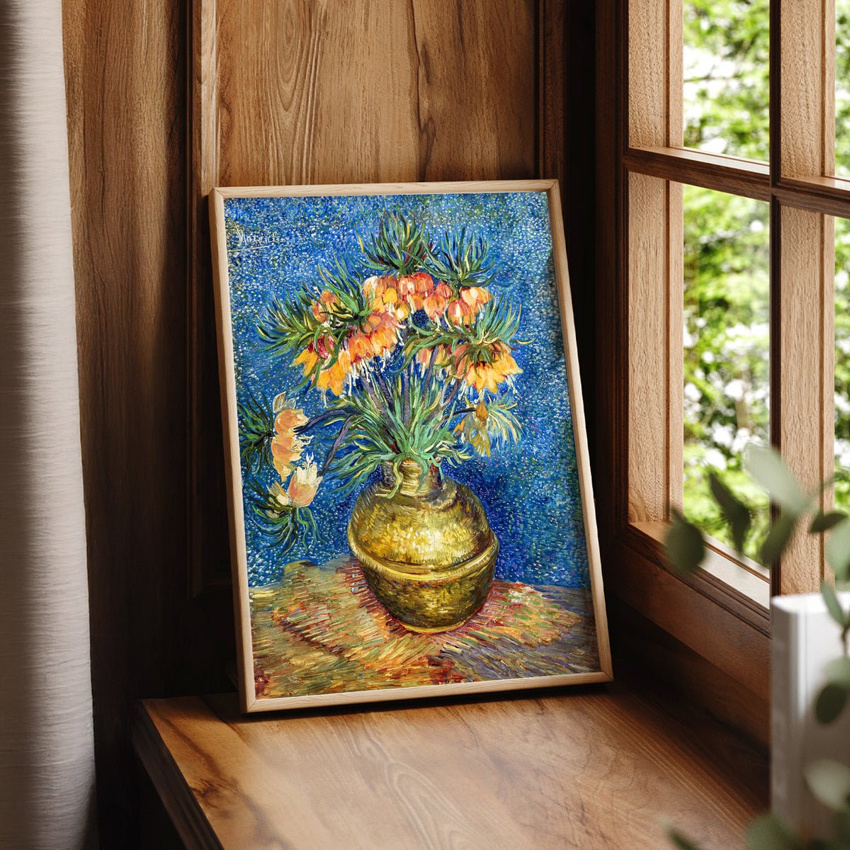 Vincent van Gogh Flowers in a Copper Vase Art Print — artwork preview 7