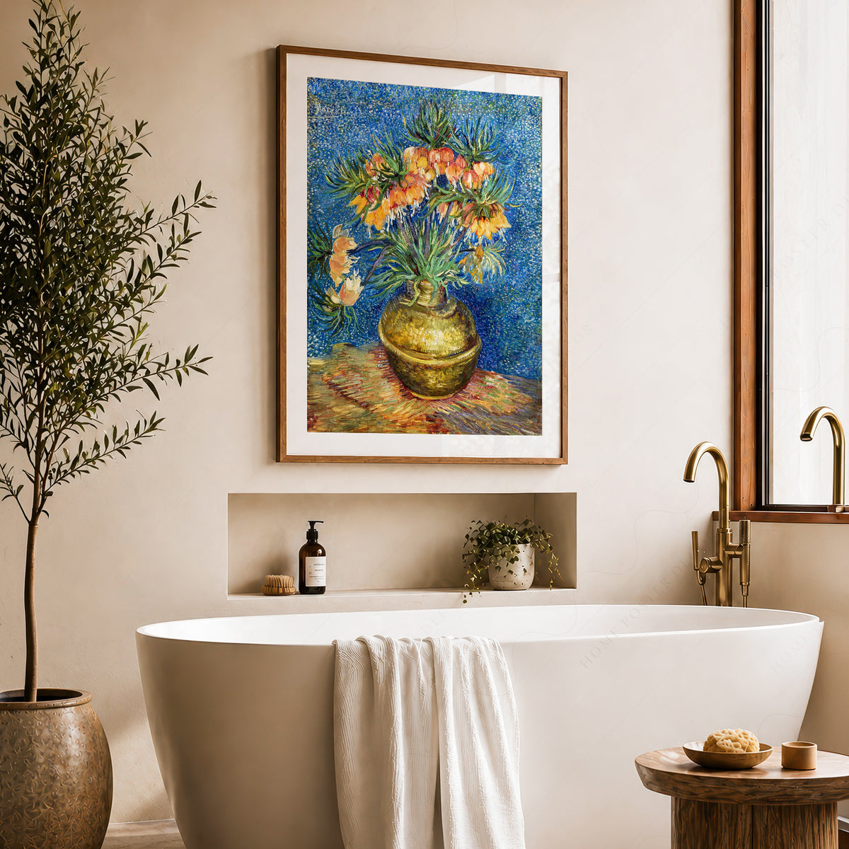 Vincent van Gogh Flowers in a Copper Vase Art Print — artwork preview 22
