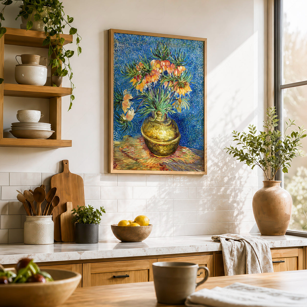 Vincent van Gogh Flowers in a Copper Vase Art Print — artwork preview 23