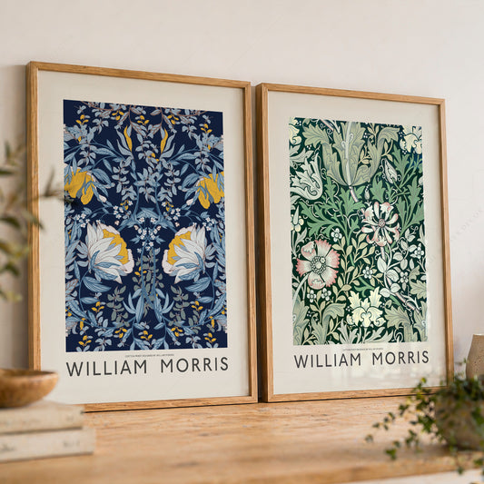 William Morris Floral Set of 2 Prints – Arts and Crafts Wall Art — artwork preview 8