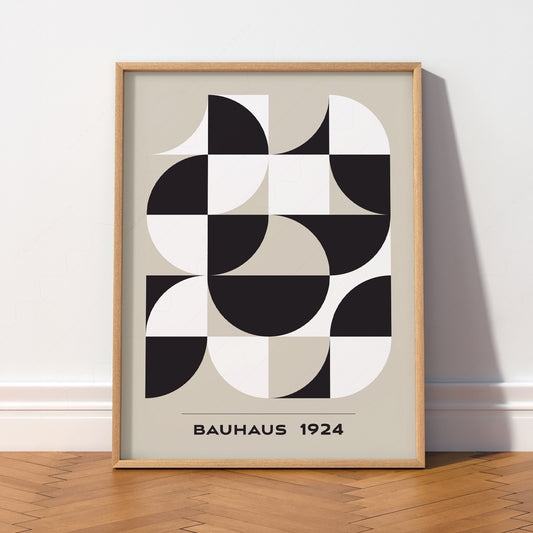 Bauhaus 1924 Geometric Art Print – Mid-Century Modern Wall Decor — artwork preview 2