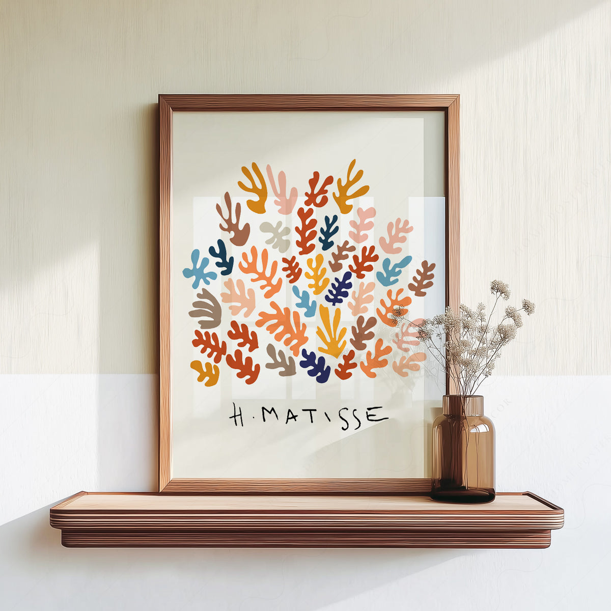 Henri Matisse Warm Multicolour Leaf Pattern Art Print — artwork preview 18