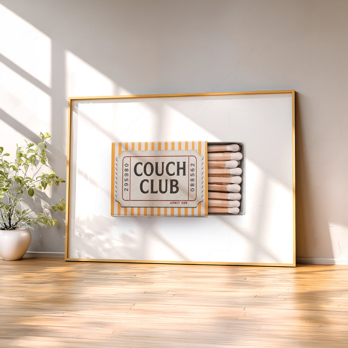 Couch Club Matchbox Art Print — artwork preview 2