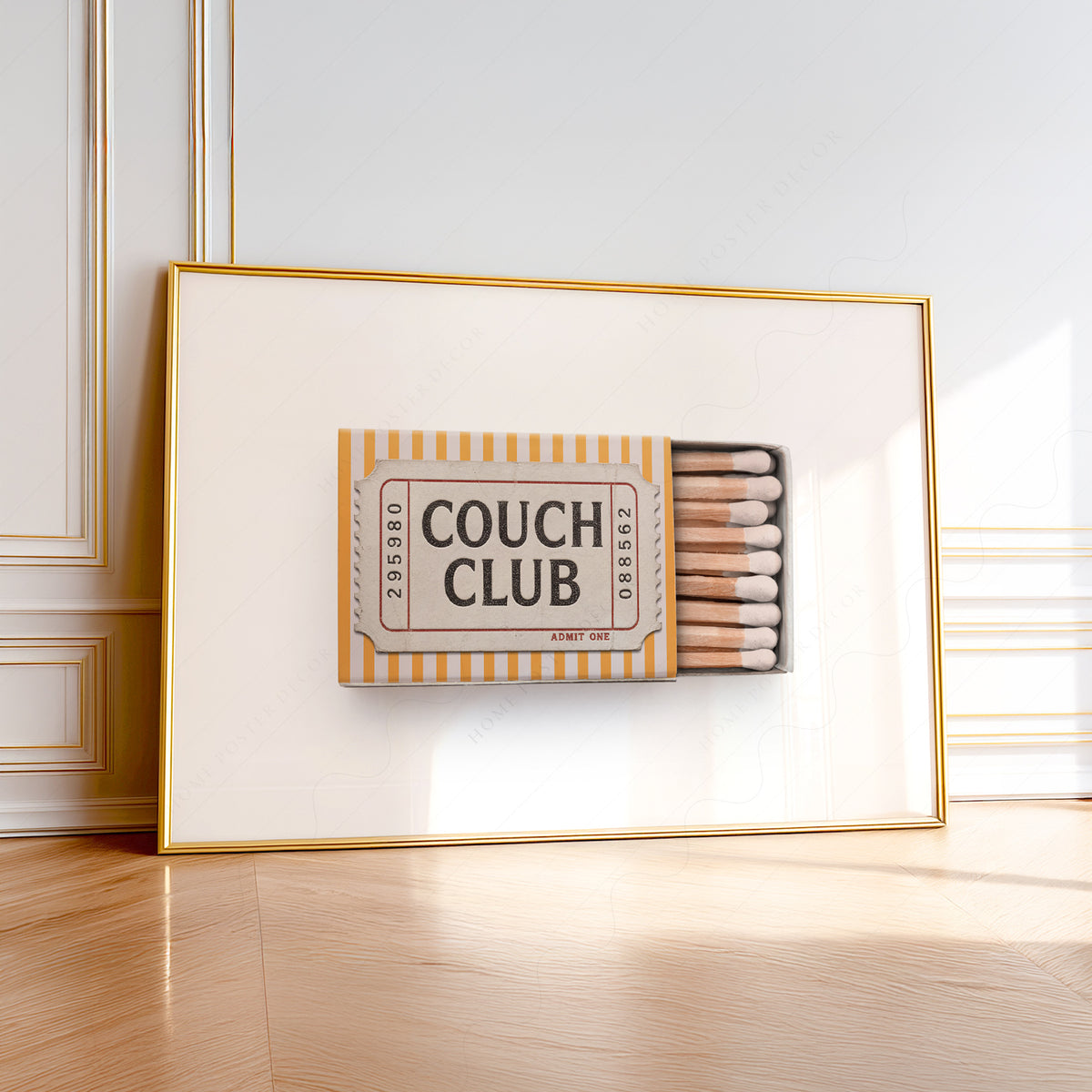 Couch Club Matchbox Art Print — artwork preview 1