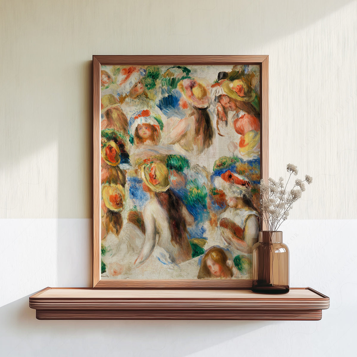Pierre-Auguste Renoir Study of Heads Art Print — artwork preview 18