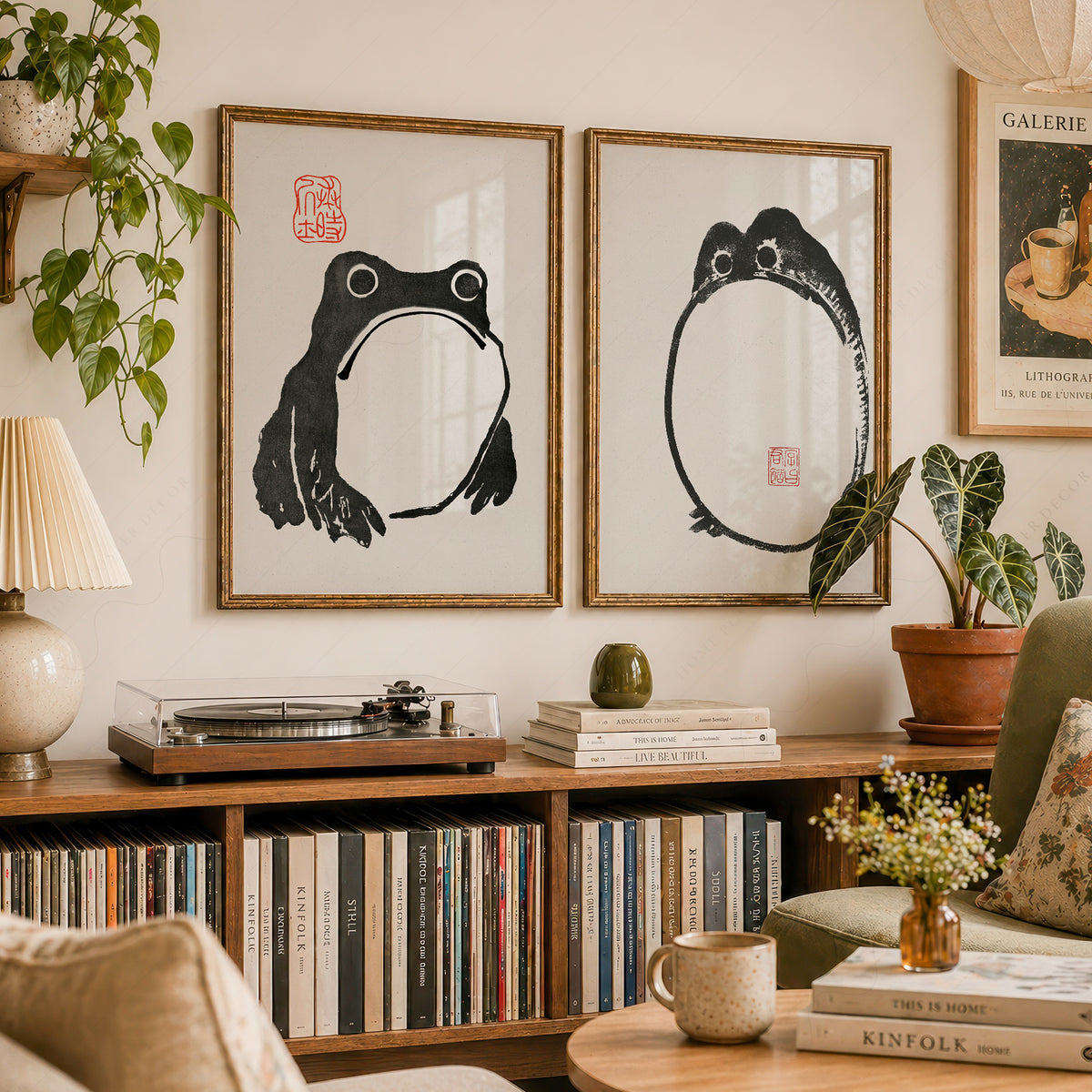 Matsumoto Hoji Japanese Frog Pair – Set of 2 Art Prints — artwork preview 23