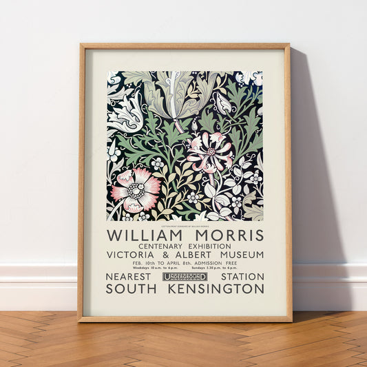 William Morris Compton Exhibition Poster – Arts & Crafts Floral Wall Art — artwork preview 2