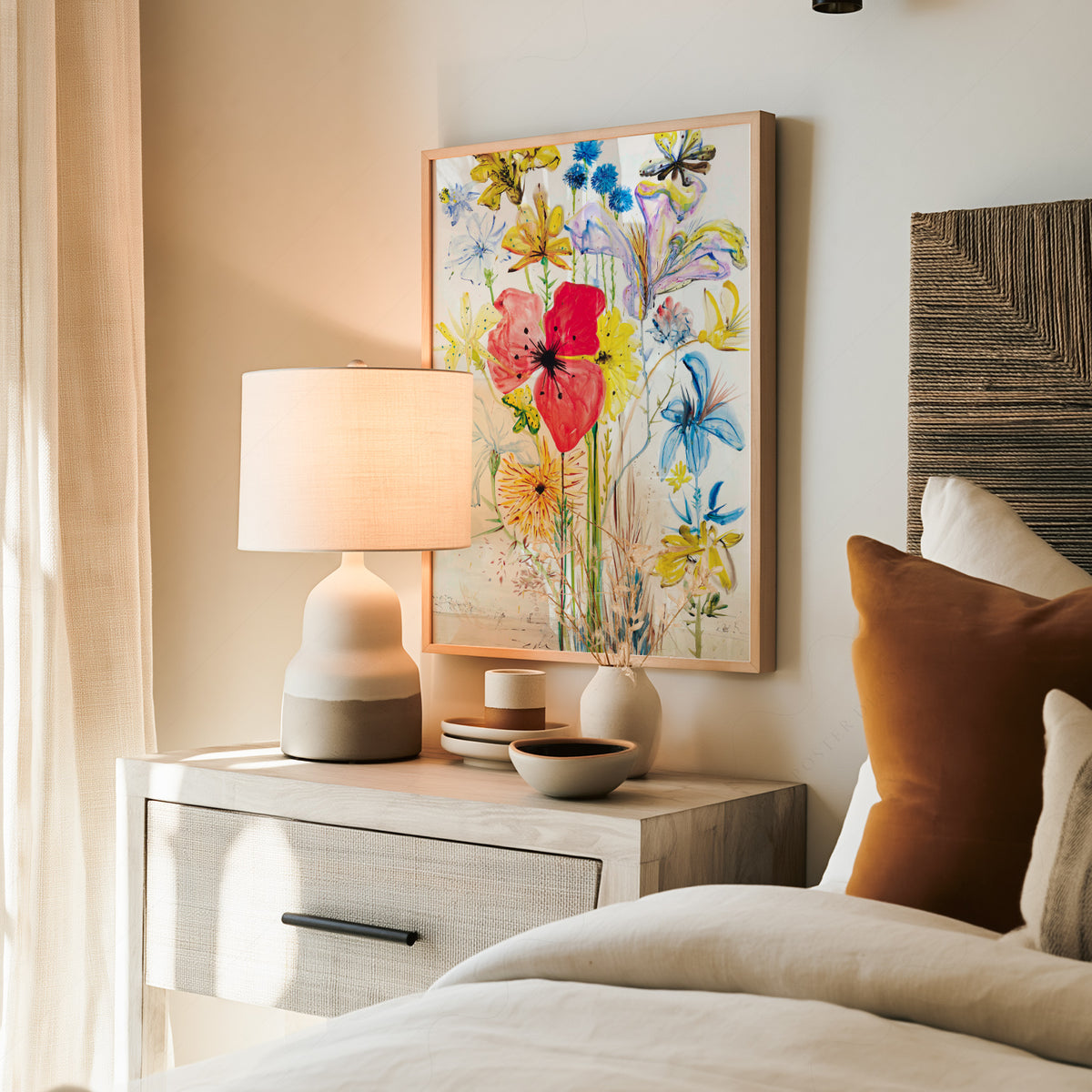 Salvador Dali Colourful Flowers in a Vase Art Print — artwork preview 19