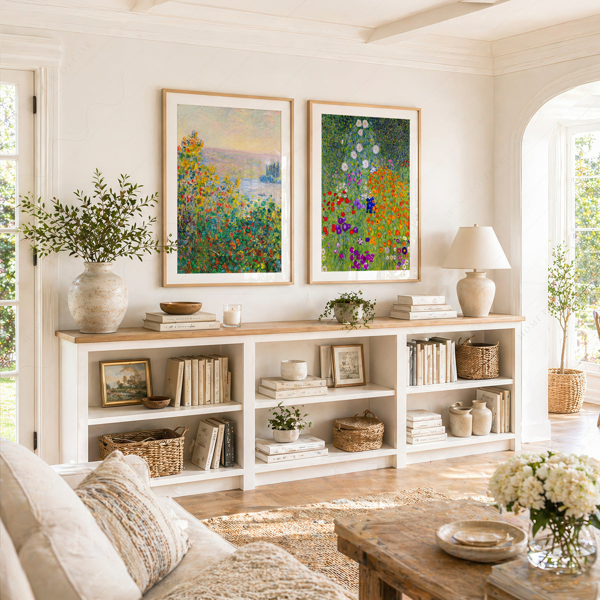 Monet and Klimt Floral Landscape Pair – Set of 2 Art Prints — artwork preview 17