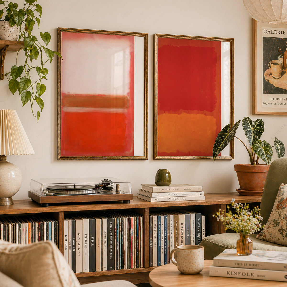 Mark Rothko Warm Red Colour-Block Pair – Set of 2 Art Prints — artwork preview 23